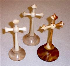 Three cruciforms by Mick Adams